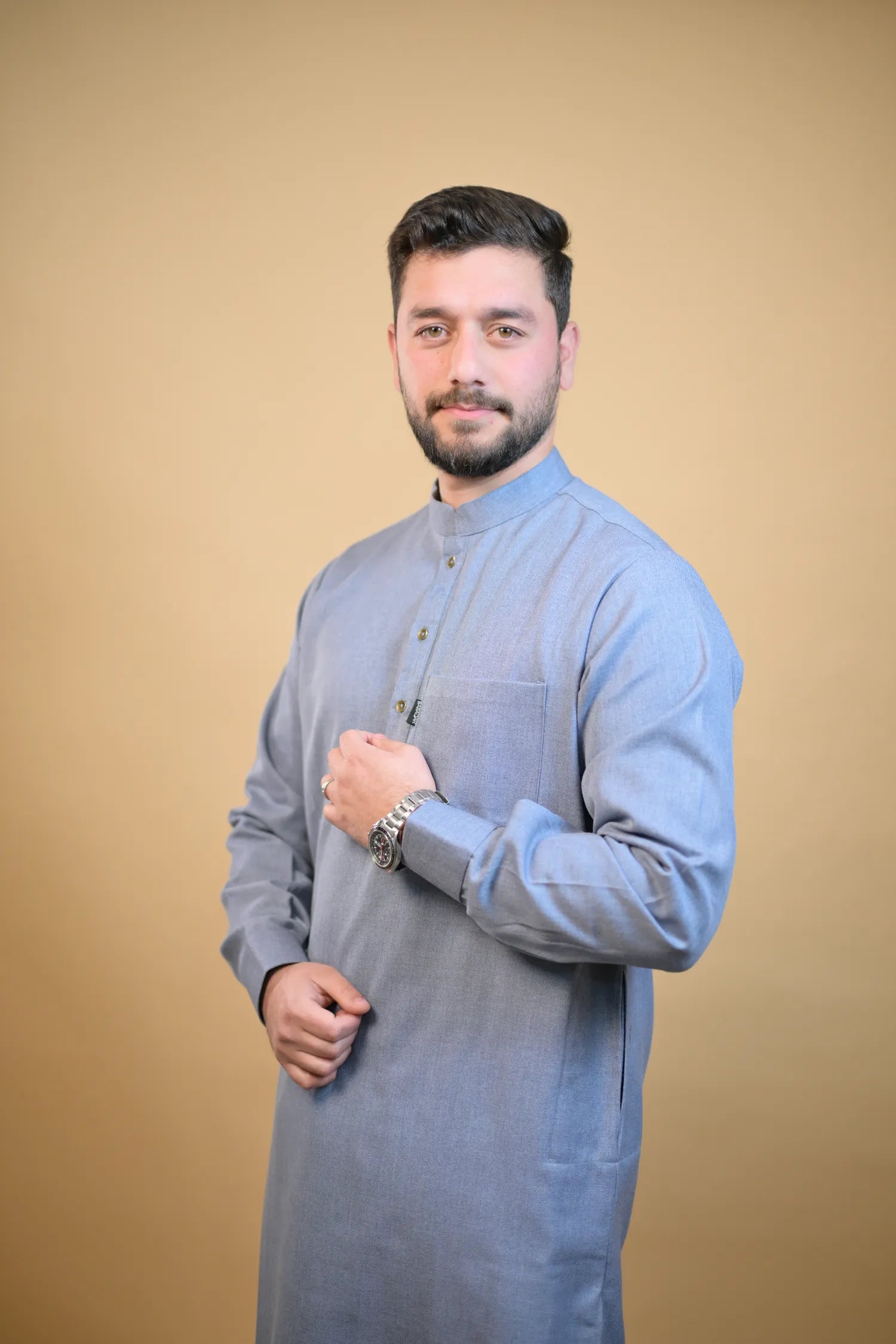 Space Grey Winter Kurta Pajama