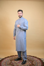 Space Grey Winter Kurta Pajama