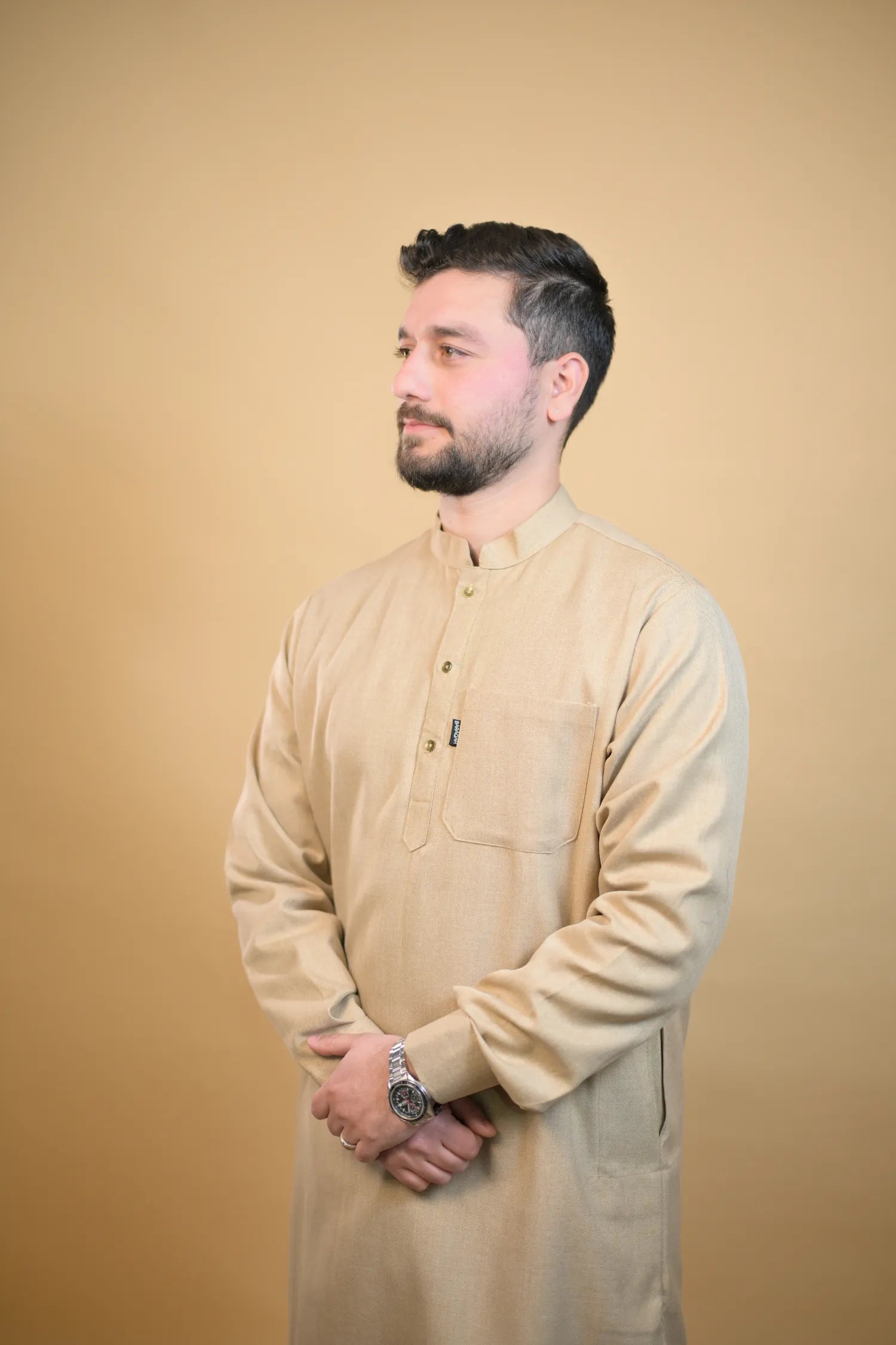Beige Winter Kurta Pajama
