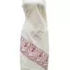 white color woolen stole with red embroidery by barakah