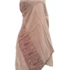 cream color woolen stole with embroidery by barakah