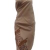 trendy brown color woolen stole for ladies with embroidery