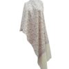 gi certified white kashmiri stole with blue embroidery