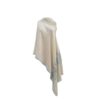 original and pure white pashmina stole with blue embroidery