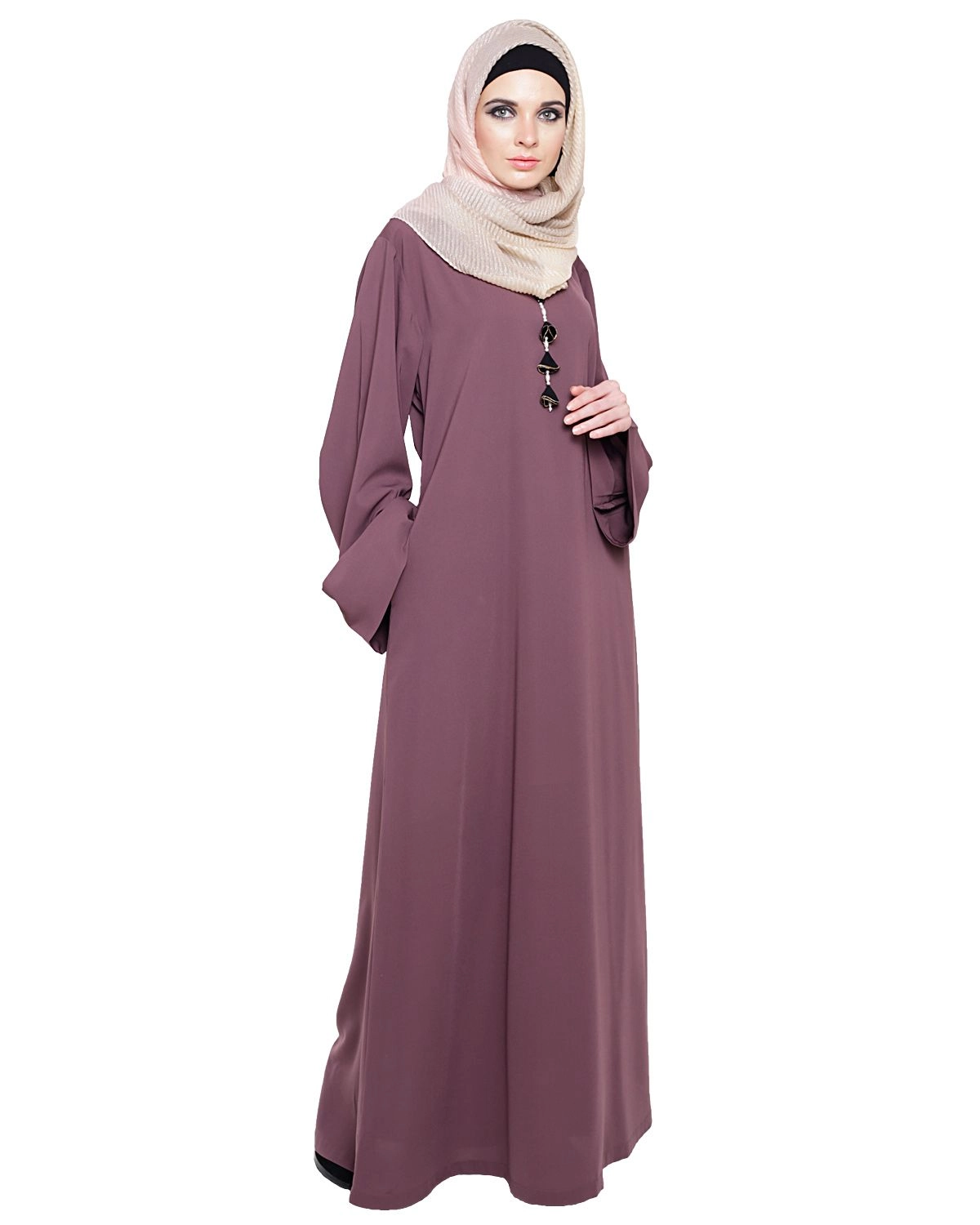 purple abaya