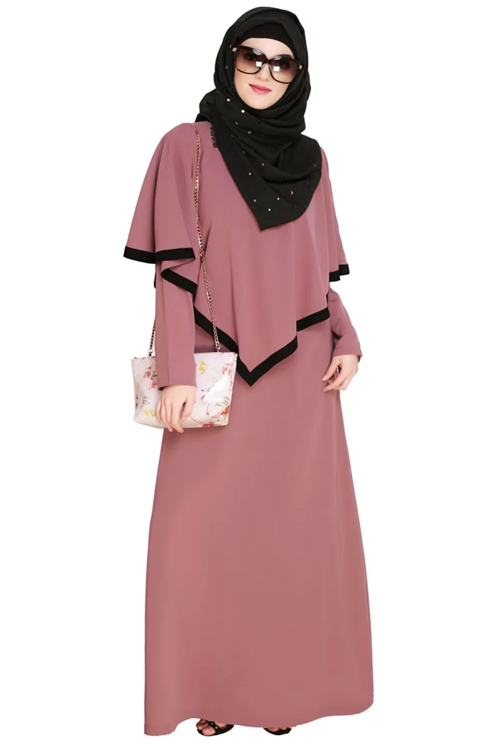 baby pink abaya for women