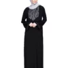 black metalic abaya