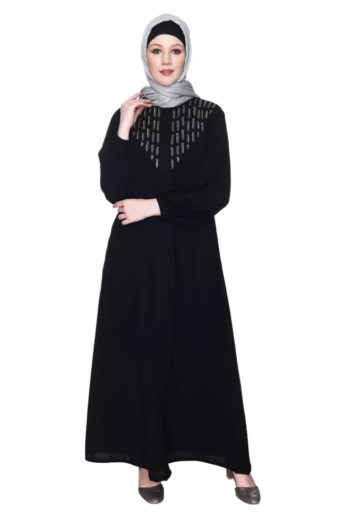 black simple abaya