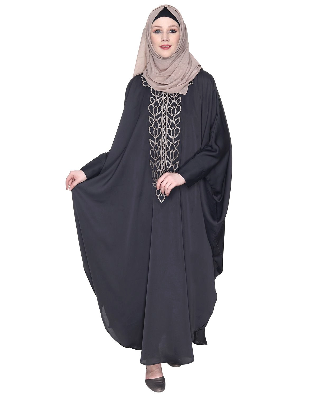 dark grey abaya