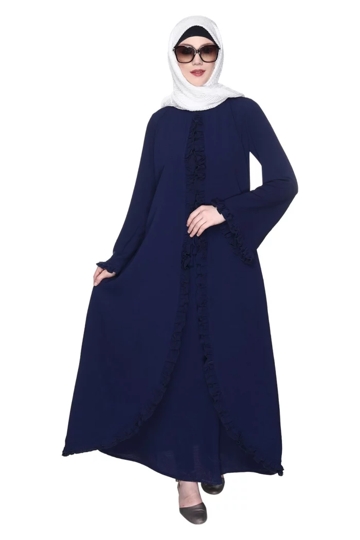 blue elegant abaya