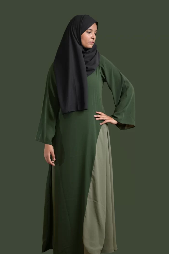 green causal abaya