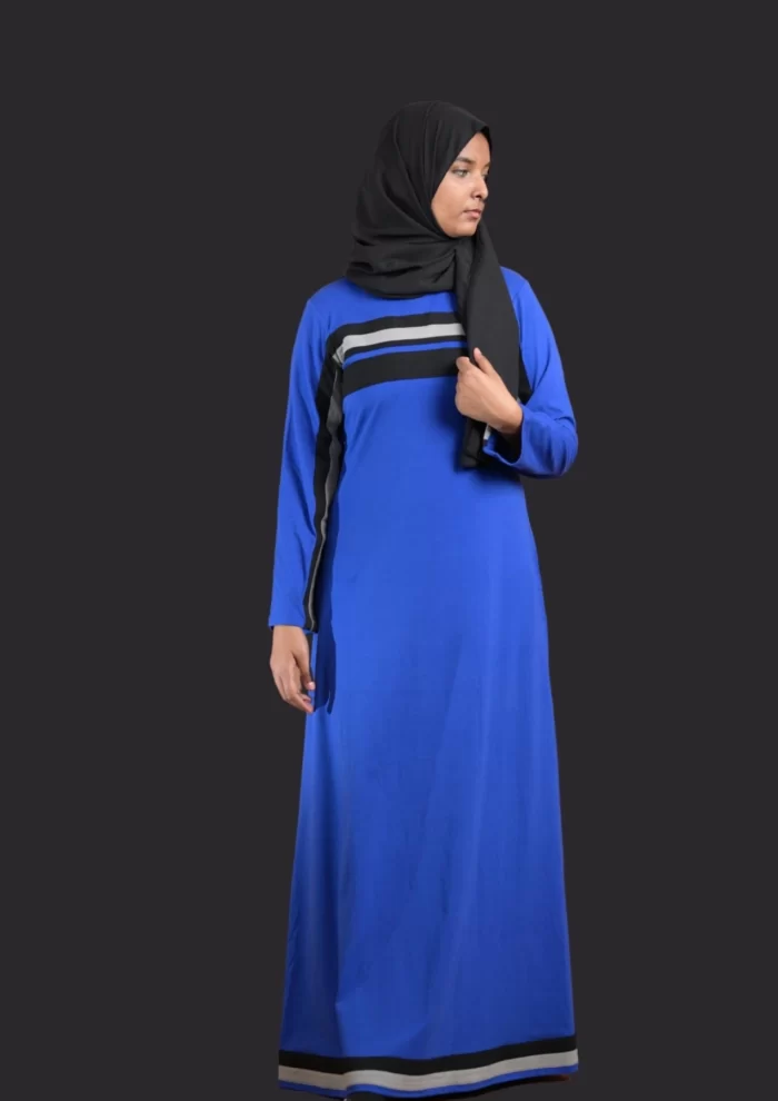 blue premium sportswear abaya