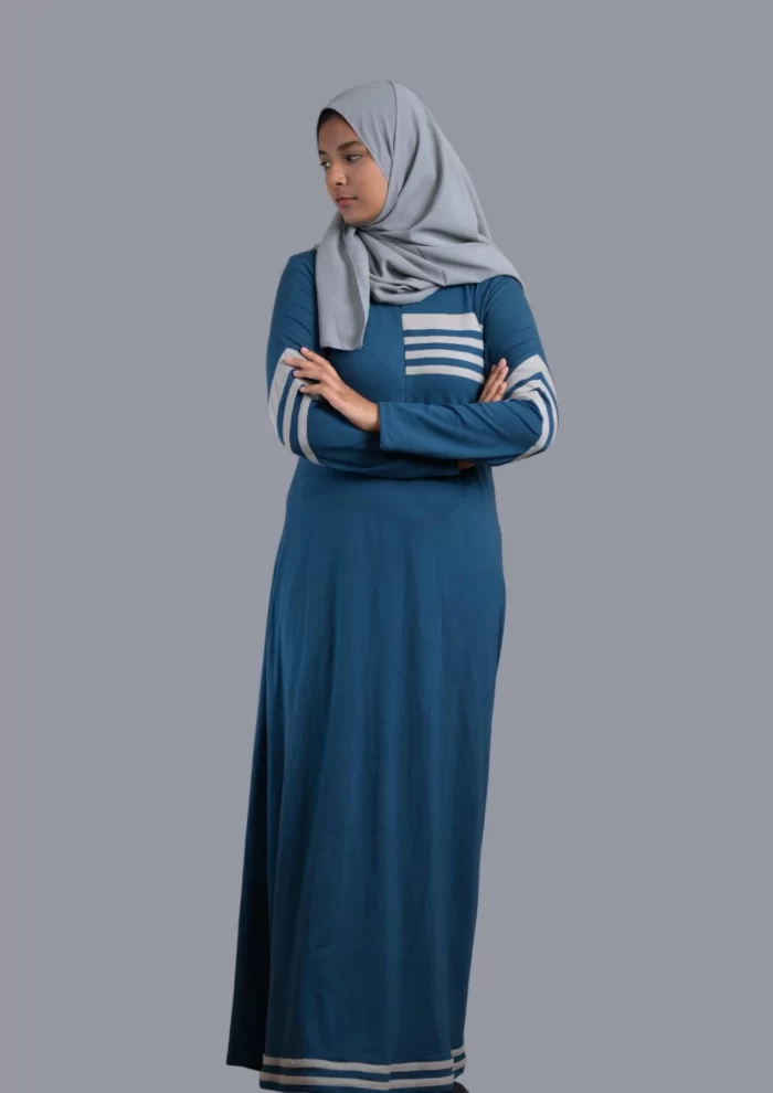 blue sportswear abaya