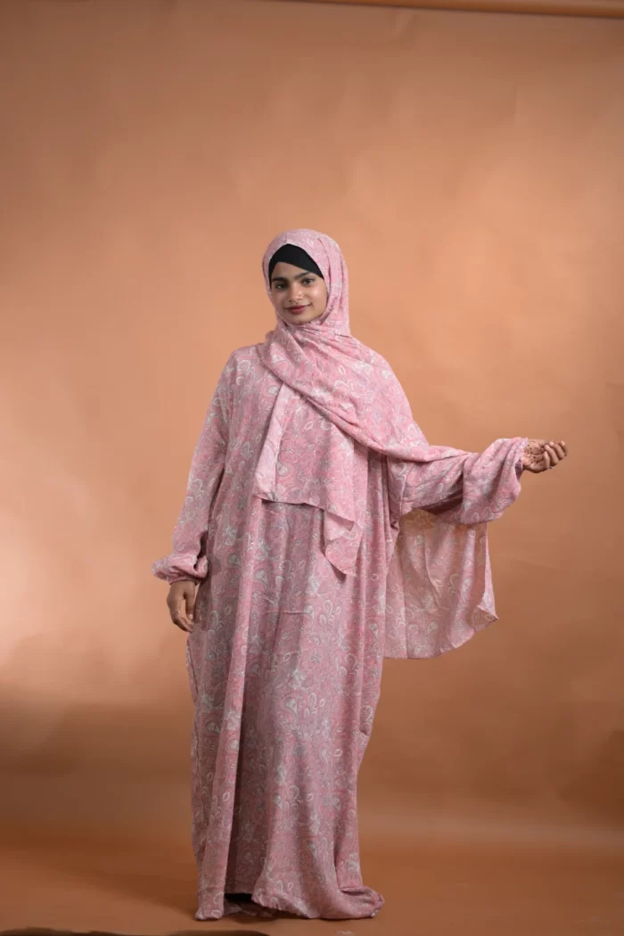 pink floral abaya for girls
