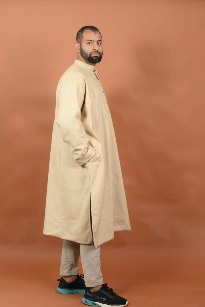 Classic Men's Pheran in premium Kashmiri woolen tweed