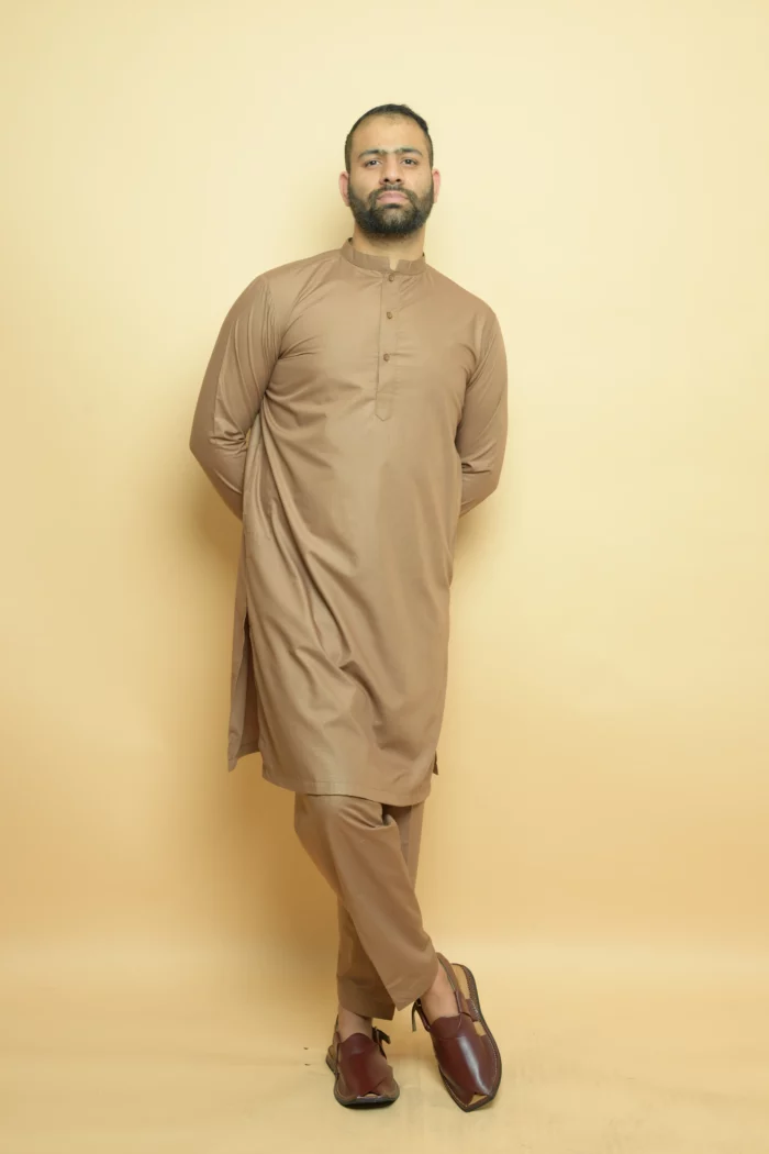 creme kameez shalwar by baraqah fashion for man