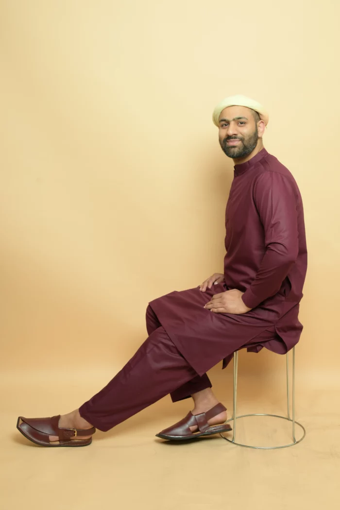 maroon kameez shalwar by baraqah fashion for males