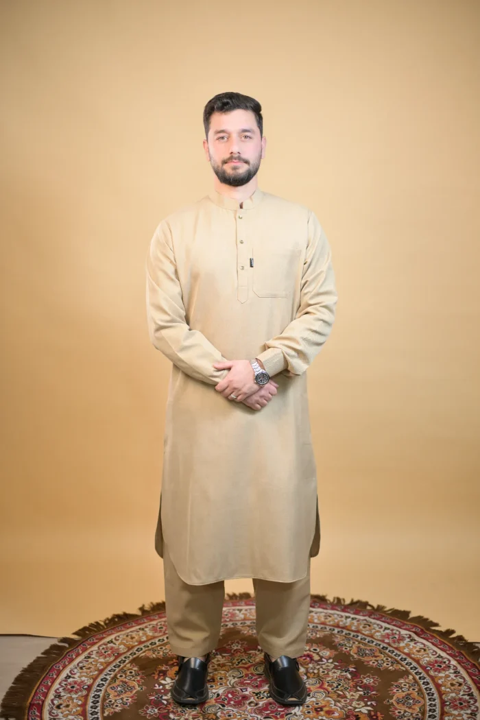 beige winter kurta pajama